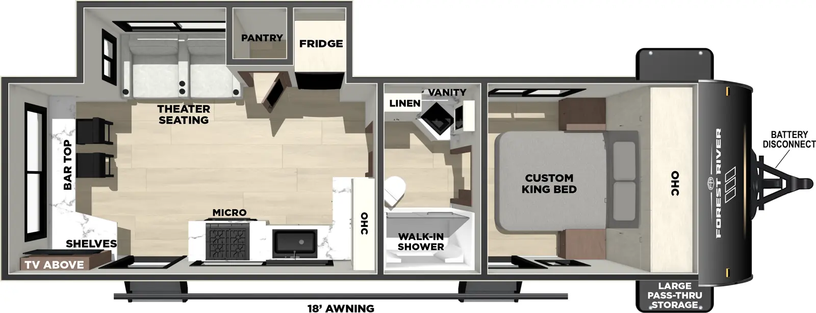 Vibe 2400RB Floorplan